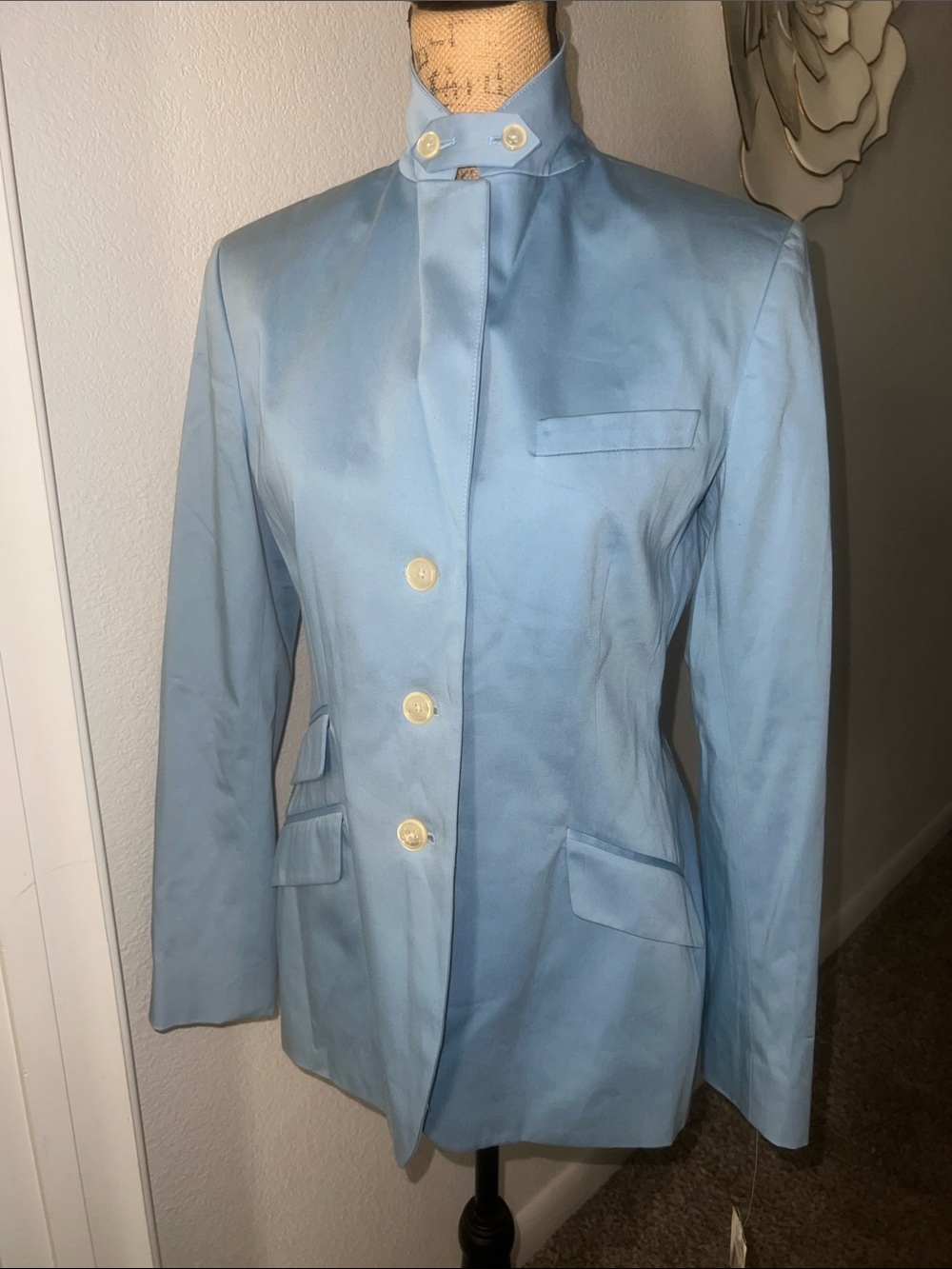 Polo by Ralph Lauren Long Chambray Cotton Blazer Jacket - Picture 2 of 14